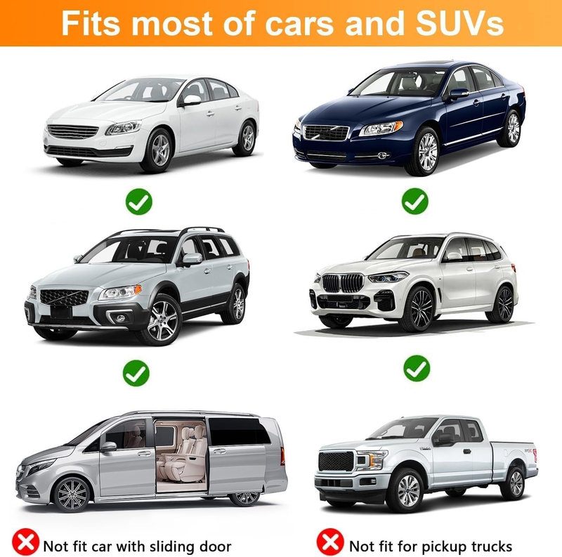 Car Window Shades,Highly Elastic Universal Car Rear Side Window Screen Mosquito
