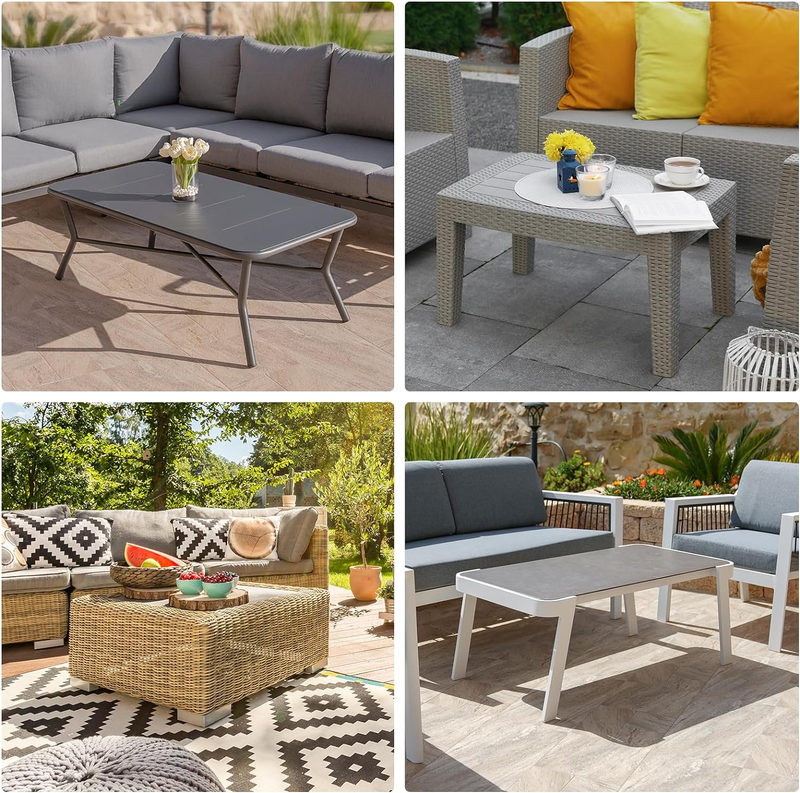 Patio Coffee Table Cover - Waterproof 420D Outdoor Furniture Rectangular Small T