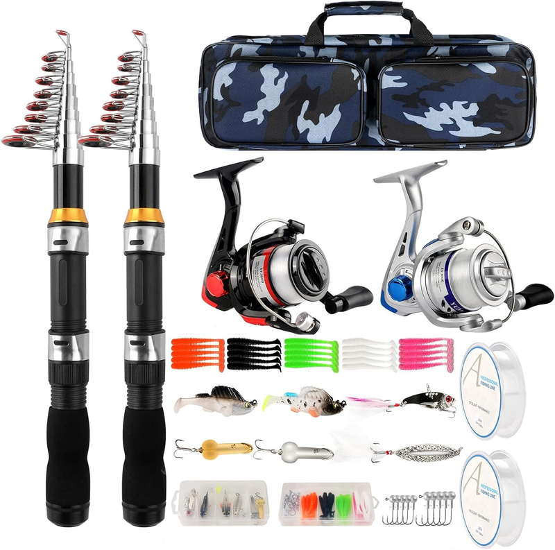 collapsible baitcaster fishing rod Reaction Tackle Telescopic Spinning  Carbon Travel Rod  Rod for Freshwater and Saltwater Carbon fiber blank delivers surprising sensitivity and power Fishing Pole With Camera Reaction
