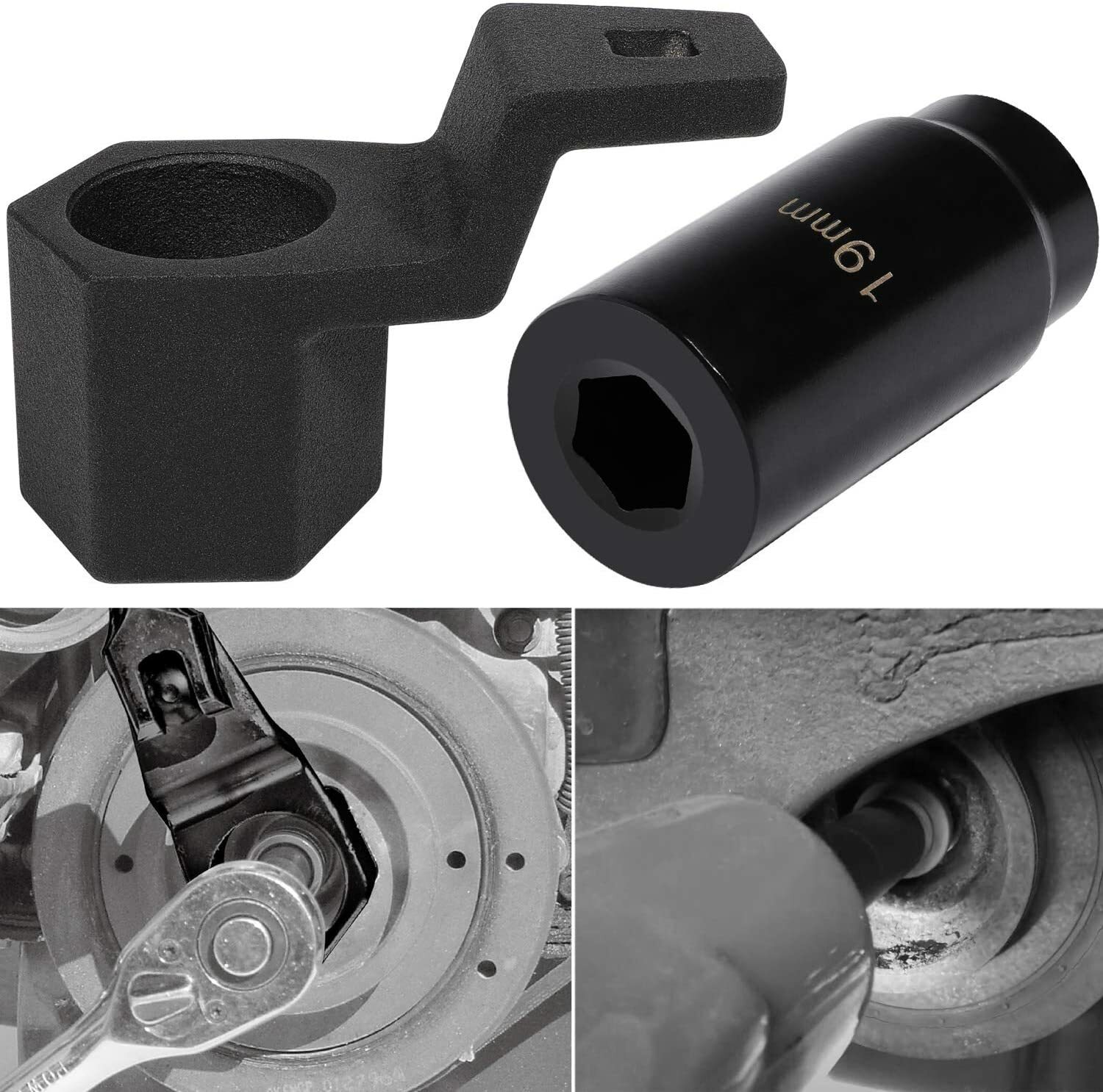 19mm Harmonic Balancer Socket & 50mm Crankshaft Pulley Wrench For Honda