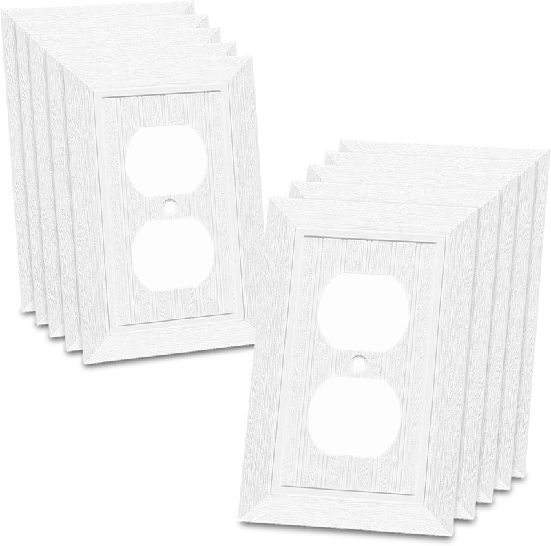 Modern Decorative Wall Plate Retro Wood Grain Design Switch Cover Outlet Cover f