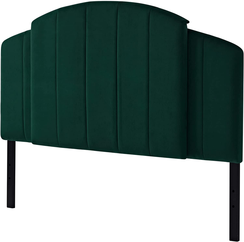 Ball&Cast Bed Headboard Velvet Upholsted Curved Top Design Full/Queen/King Size