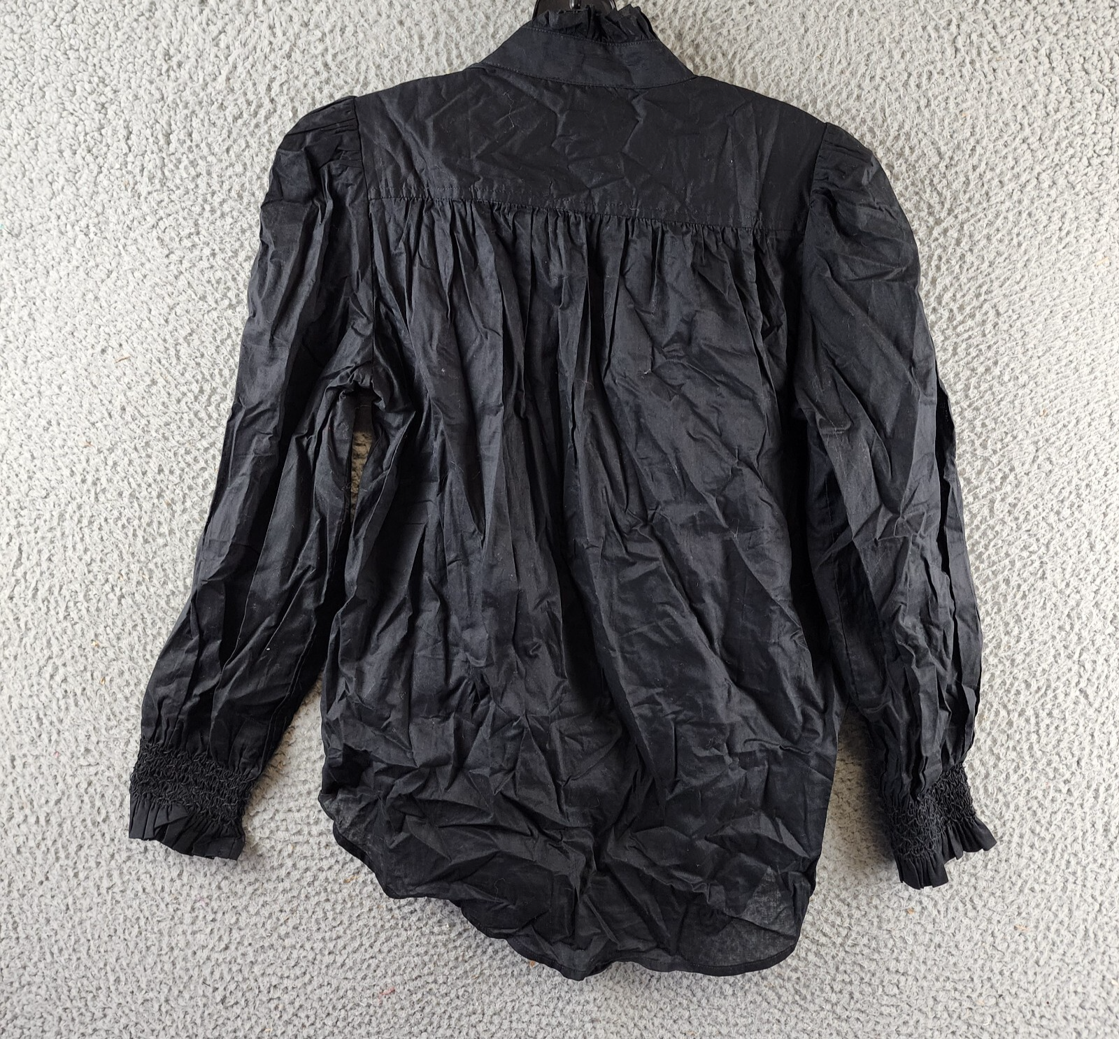 Tuckernuck The Teagan Popover Top Women's XS Black Rounded Hem Button Closure - Picture 10 of 13