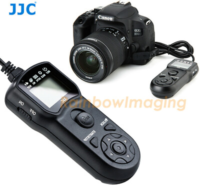 JJC Intervalometer Timer Remote Shutter Cord for CANON EOS 90D 80D 77D 800D 750D