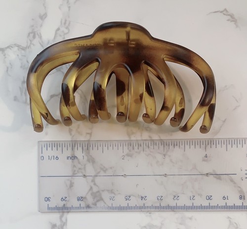 2 Pack Jumbo Octopus Matte Nonslip Large Hair Claw Clips - Black & Amber