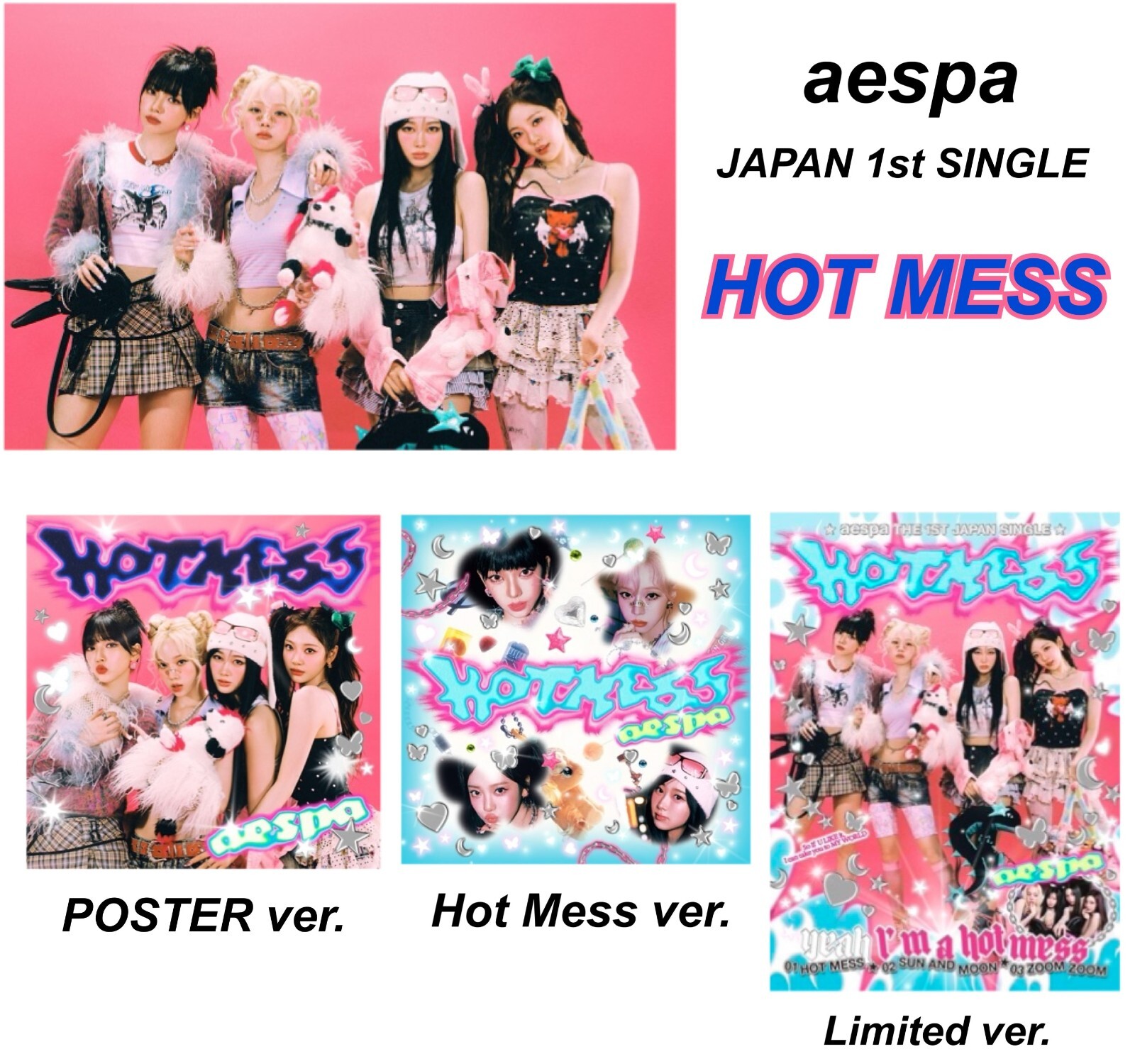 PSL aespa Hot Mess JAPAN 1st SINGLE SEALED NEW CD OFFICIAL PSL aespa Hot Mess JAPAN 1st SINGLE SEALED NEW CD OFFICIAL