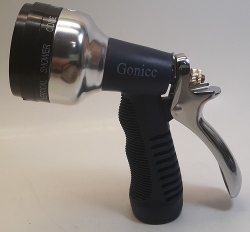 Gonicc Garden Hose Spray Nozzle, 9 Different Patterns and Comfort Grip. New