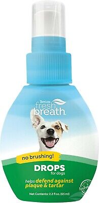 TropiClean Fresh Breath Oral Care Dog Water Enhancer Drops, 2.2 Oz.