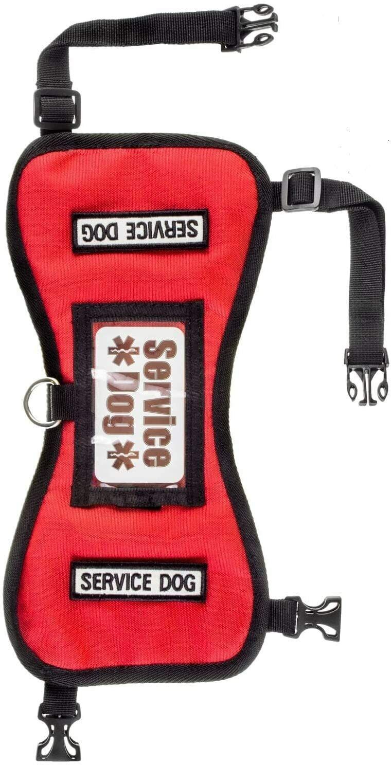 barkOufitters Service Dog Vest Harness and 4 Sizes RED Emoti