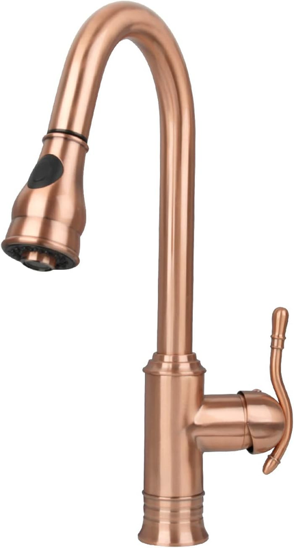Single-Hole Pull-Down Sprayer Copper Kitchen Sink Faucet Single Handle - Includi