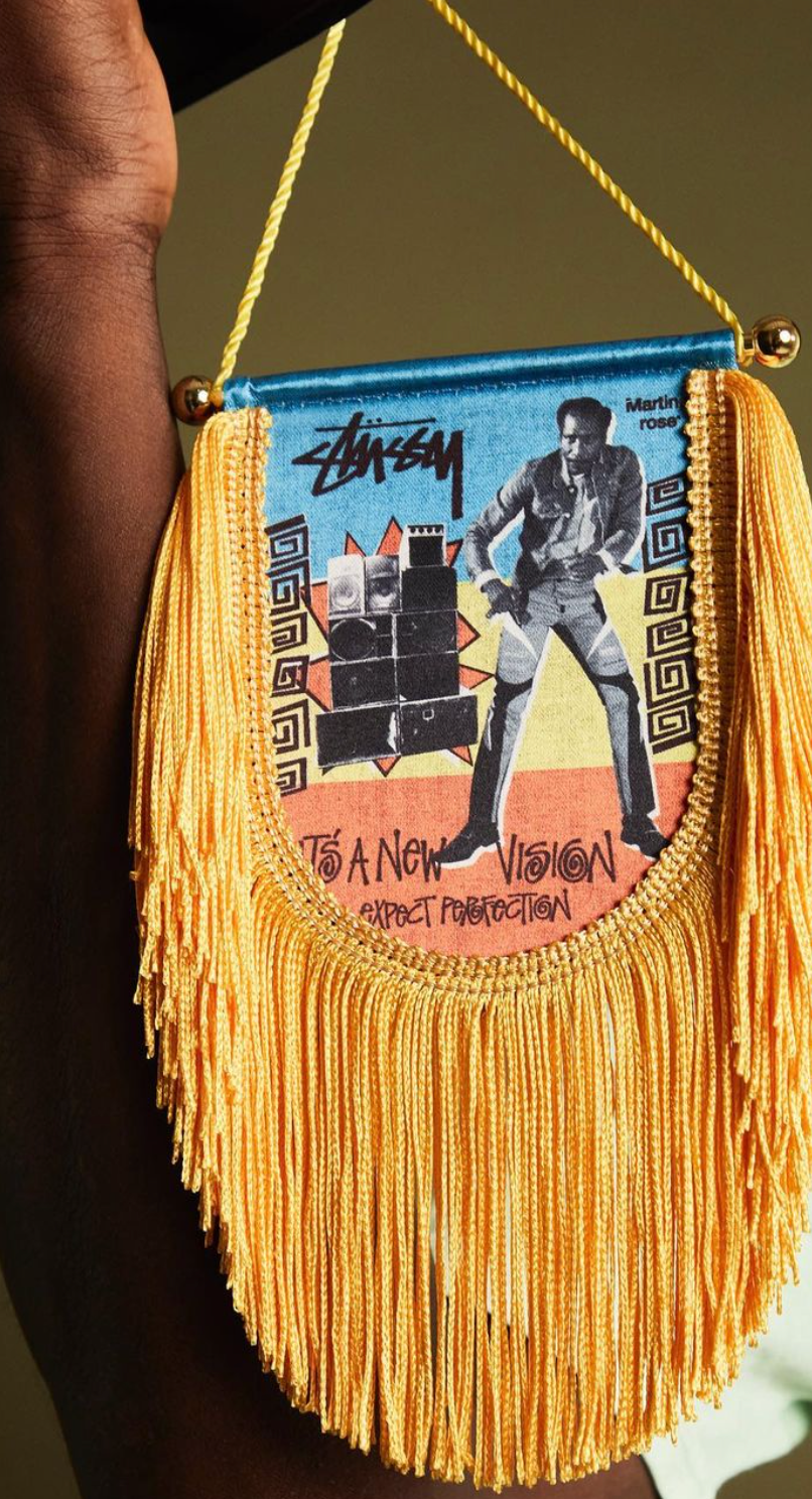 New STÜSSY & MARTINE ROSE FRINGED FLAG