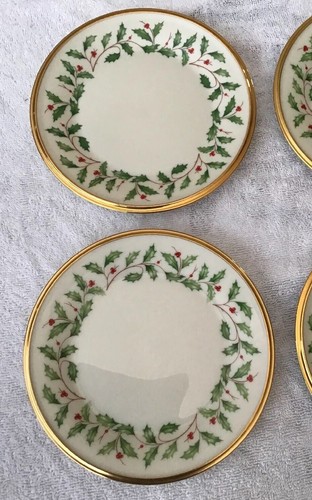 Lenox ~ Dimension Collection ~ Holiday Dessert Plates 6