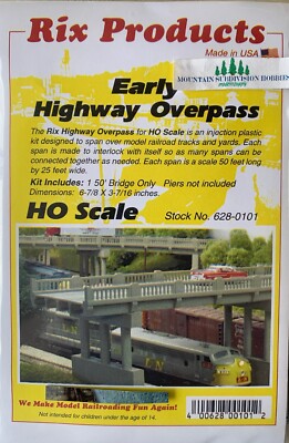 RIX 101 HO Early Style Highway Bridge kit 50' MODELRRSUPPLY $5 Coupon Offer