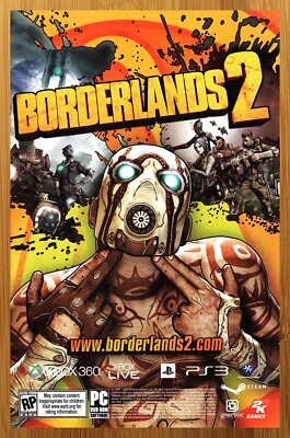 2012 Borderlands 2 Xbox 360 PS3 PC Print Ad/Poster Official Video Game Promo Art