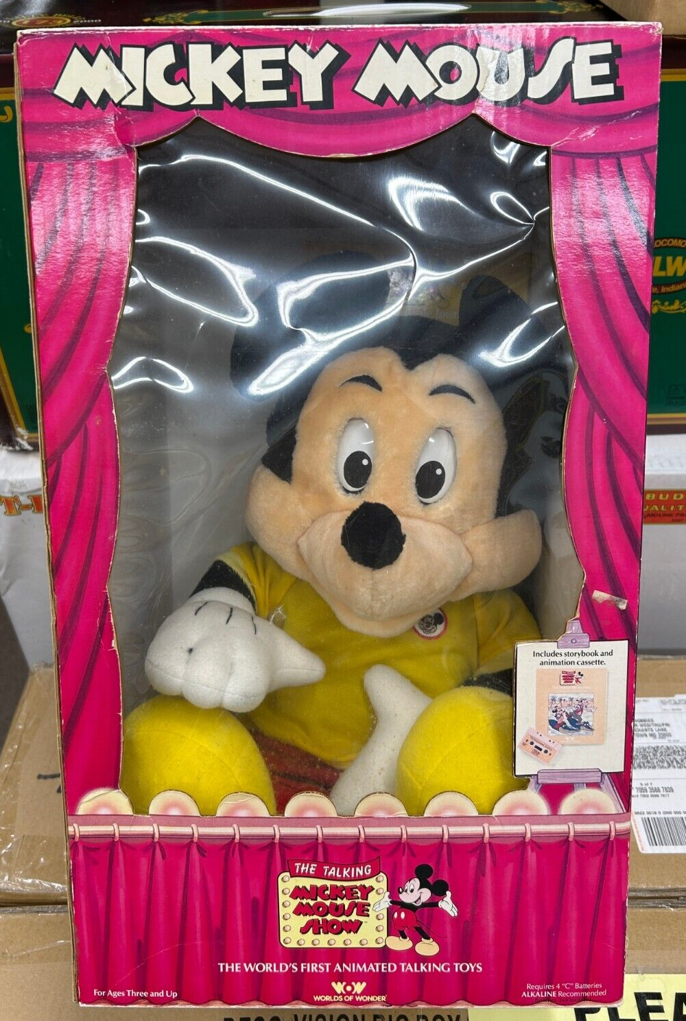 The Talking Mickey Mouse Show Mickey Plush Cassette Player NEW