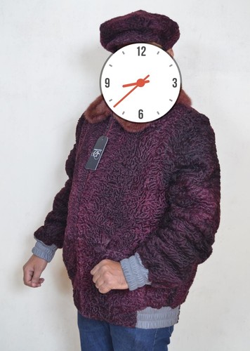 Pre-owned Handmade Reversible Persian Lamb Fur & Leather Jacket Coat All Sizes Colors In Red
