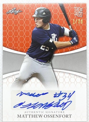 2022 Leaf Perfect Game National Showcase - Matthew Ossenfort #BA-MO1