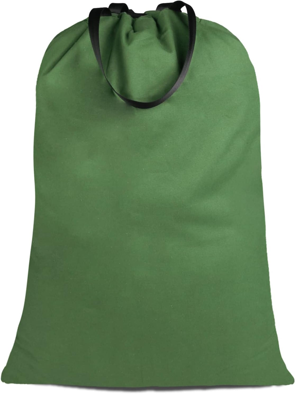 Sanlykate Large Canvas Cotton Laundry Bag with Drawstring & Handles, Heavy Duty