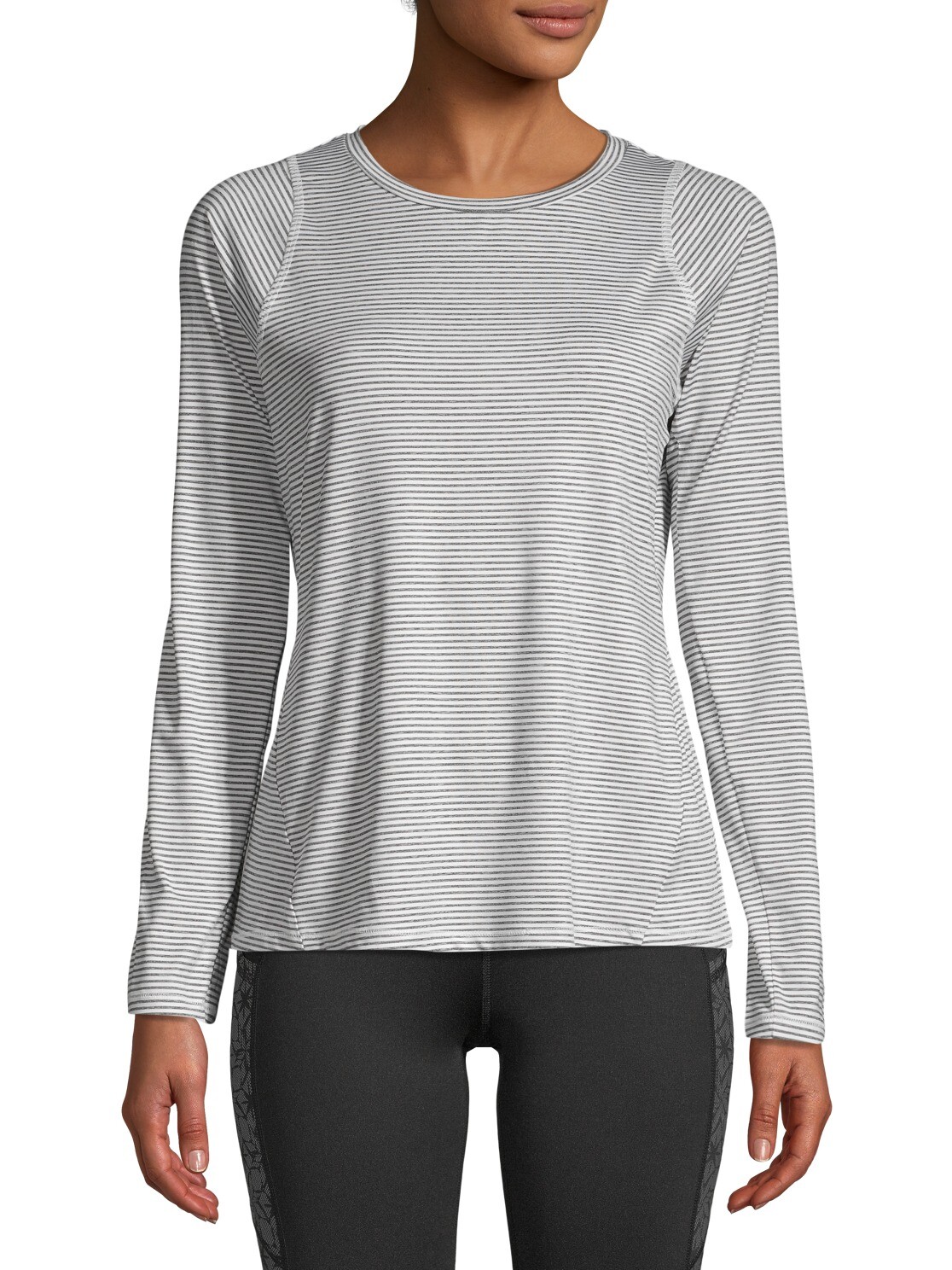 womens white long sleeve athletic shirt