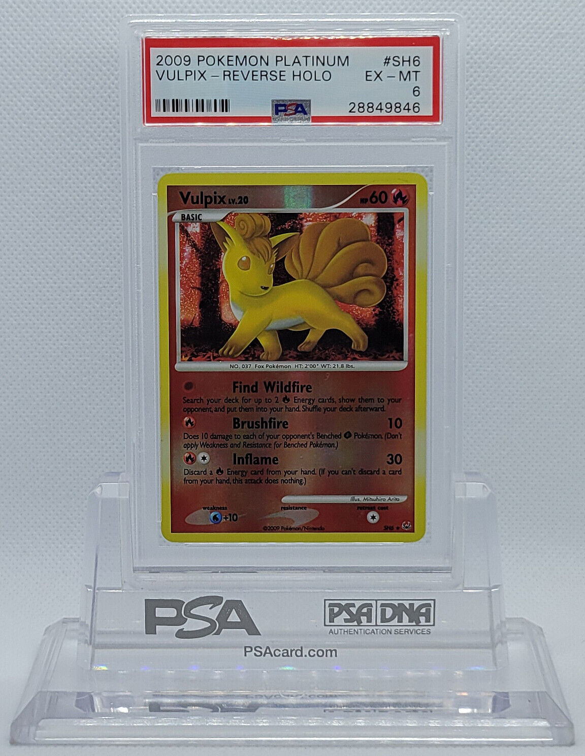 POKEMON PLATINUM SHINING VULPIX #SH6 REVERSE RARE SHINY HOLO POKEMON PLATINUM SHINING VULPIX #SH6 REVERSE RARE SHINY HOLO
