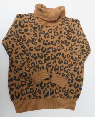 GAP leopard print turtleneck sweater, size 4 years, NWOT, washed once