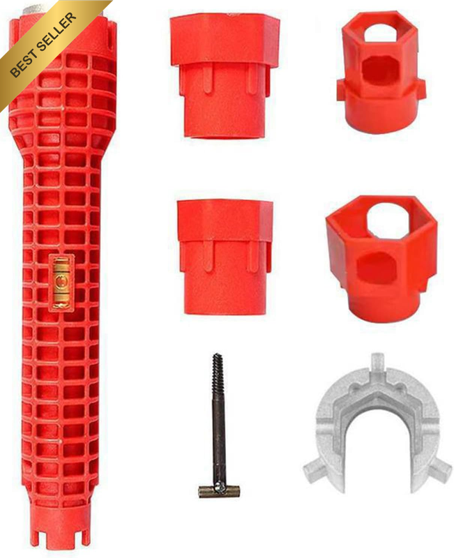 14-in-1 Sink Wrench Set Plumbing Tool Alloy Steel C-Head Kitchen Bathroom