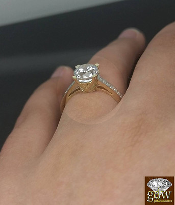 Pre-owned G&d Real 10k Yellow Gold Ladies Engagement Wedding Anniversary Ring Promise Women In F
