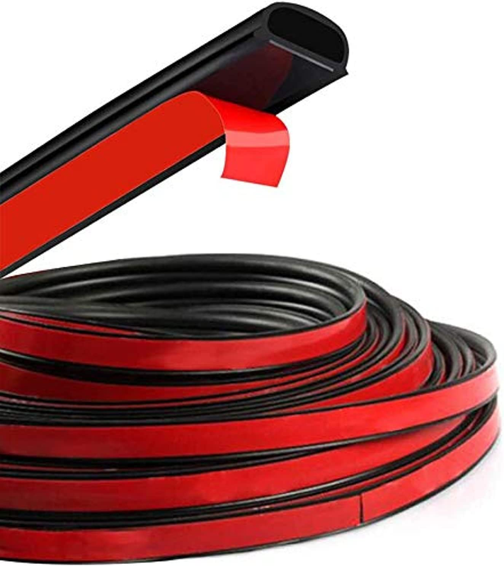 D-Shape Door Rubber Seal Strip Weatherstrip 3M Self Adhesive Hollow for Car Truc
