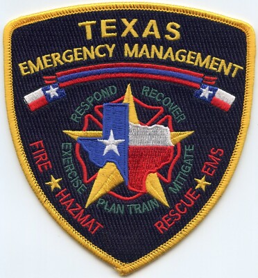 TEXAS EMERGENCY MANAGEMENT EMS RESCUE HAZMAT FIRE PATCH