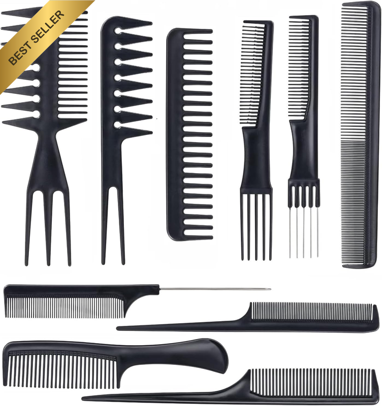 10 Pack Hair Stylists Professional Styling Comb Set, Great Styling Hair Comb for