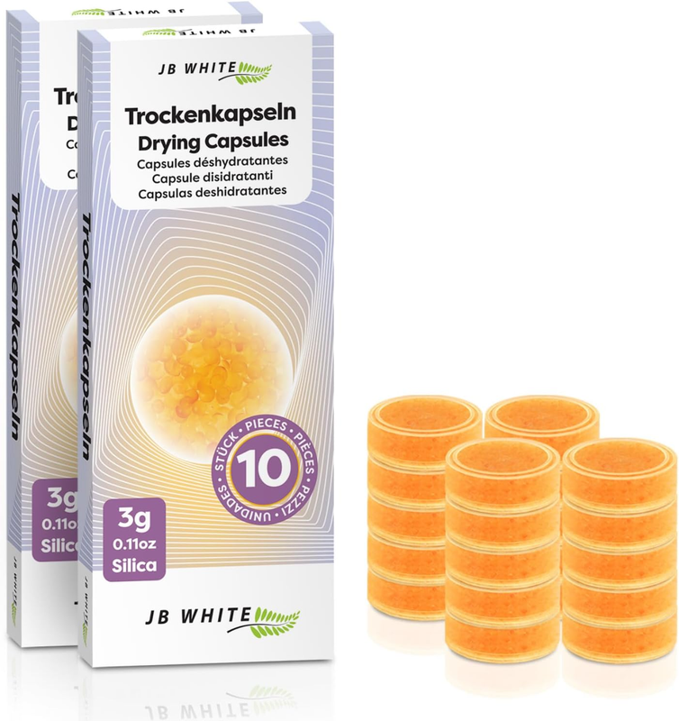 JB White 20 Hearing Aid Drying Capsules for Phonak C&C Dry-Cap, Starkey
