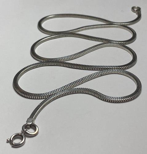 ◇roaju◇ [silver925]gloss snake chain necklace Solid 925 Sterling Silver 16-24inch 6mm Very Wide Flat Snake