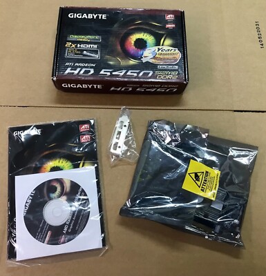 Gigabyte ATI Radeon HD 5450 512MB DDR2 2x HDMI 64bit PCIe digital audio video