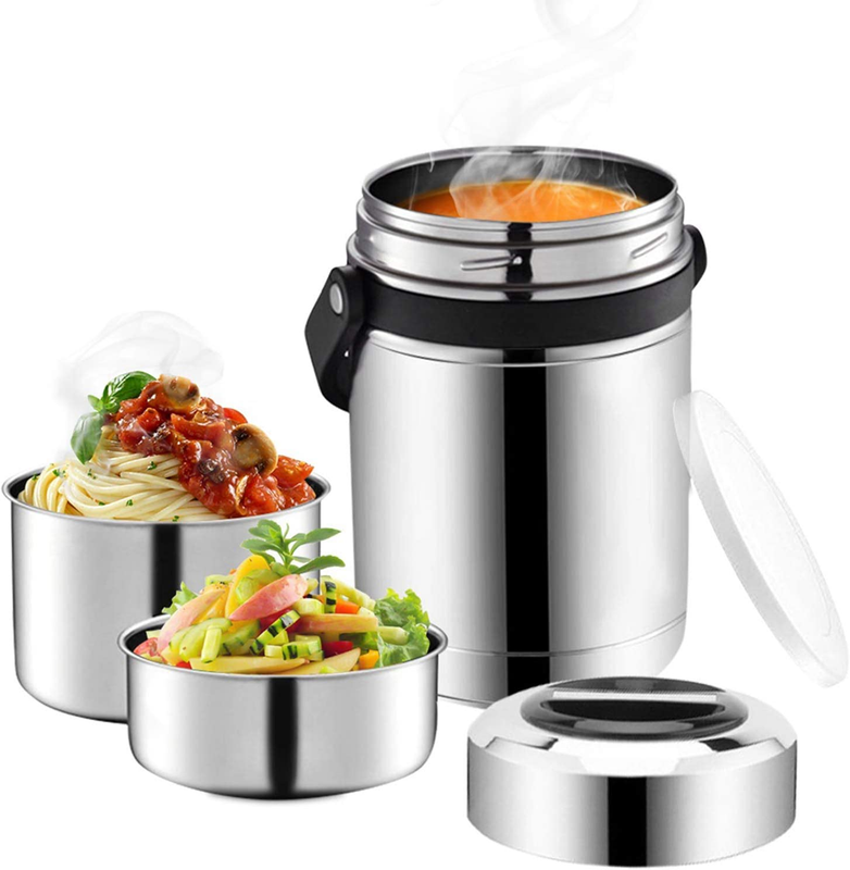 For Adults,large 3 Tier 61oz Thermos For Hot Food,wide Mouth Insula