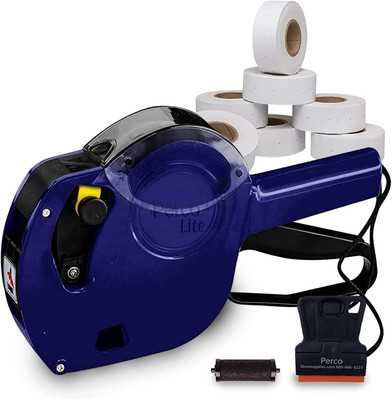 Perco Lite 1 Line Price Gun with Labels Kit - Includes 5,000 Blank White Labels,