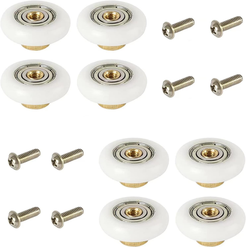 Cuscinetti Box Doccia 8pz Rotelle Doccia  Ricambio 19mm Ruote Scorrevoli Porta