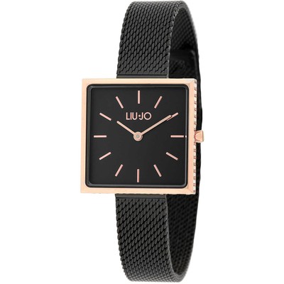 Womens Wristwatch LIU JO LUXURY GLAMOUR SQUARE TLJ1559 Steel Mesh Black