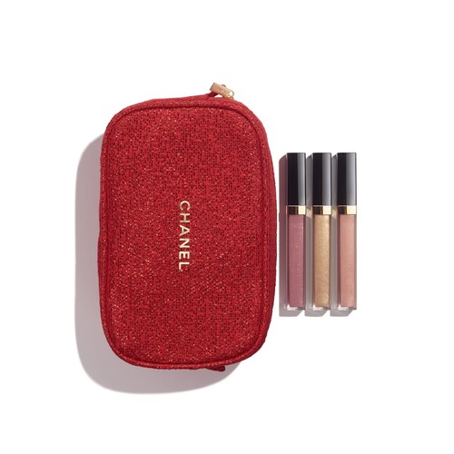 NEW CHANEL Lip Gloss Trio Holiday Gift Set With Authentic CHANEL BAG & GIFT  BOX