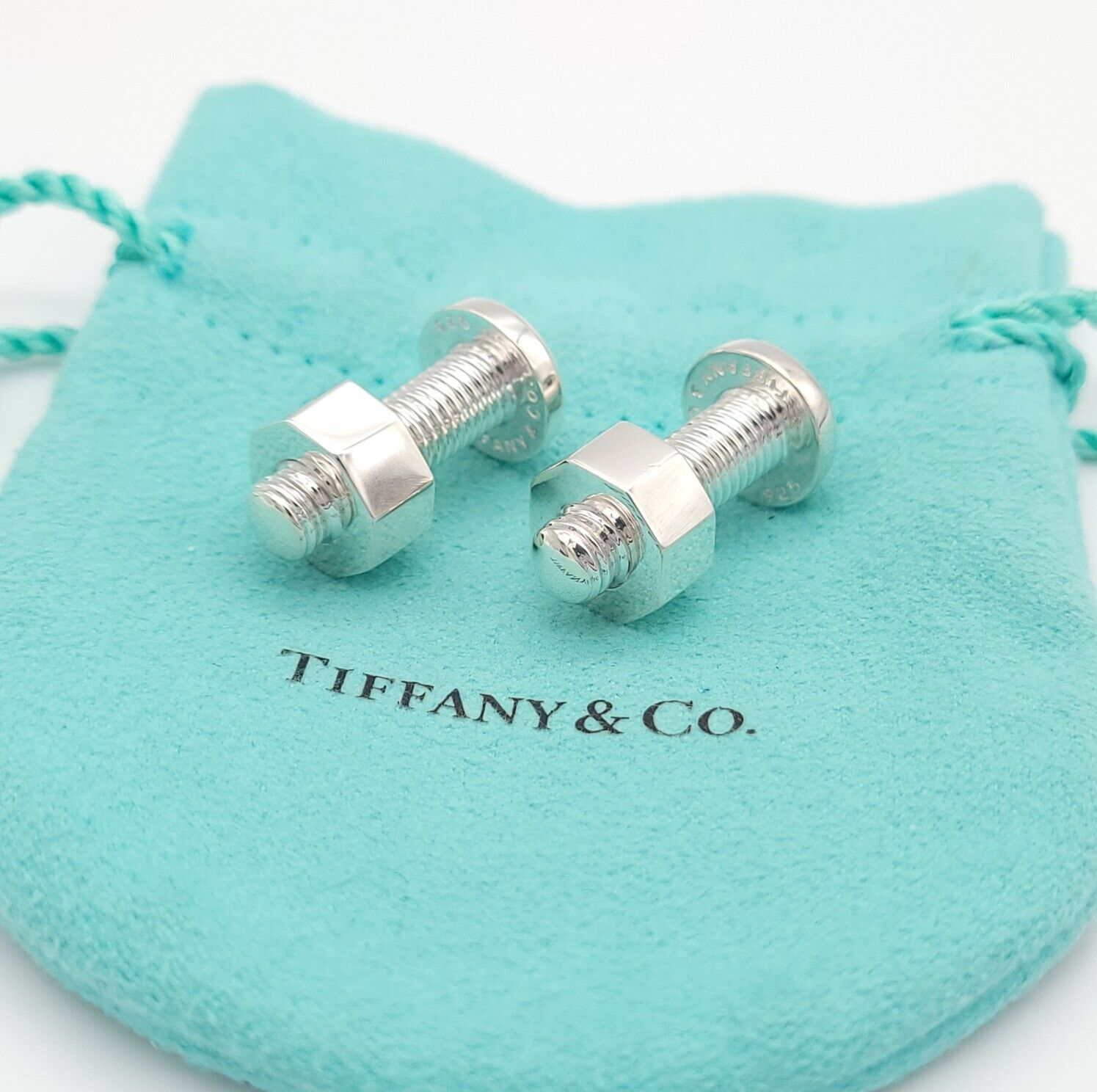 Tiffany & Co. 925 Sterling Silver Nut & Bolt Men`s Cuff