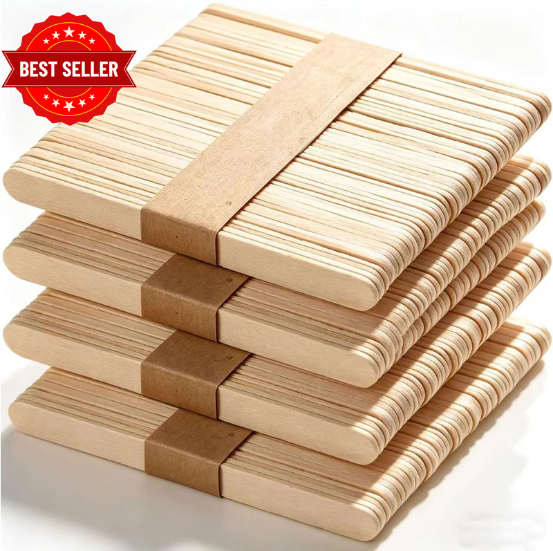 200Piece Waxing Sticks for Hair Removal -  Premium Splinter-Free Wooden Wax Stic