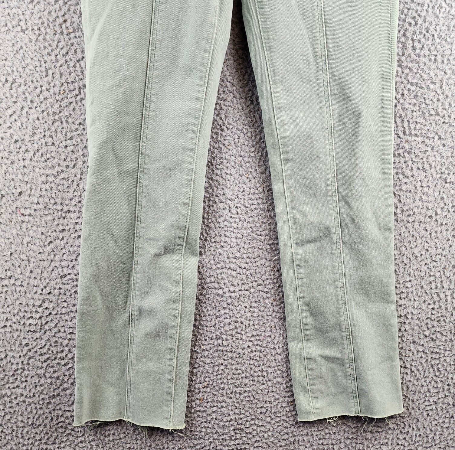 PAIGE Cindy High Rise Ankle Straight Jeans Women's 24 Vintage Light Mint Solid - Picture 4 of 18
