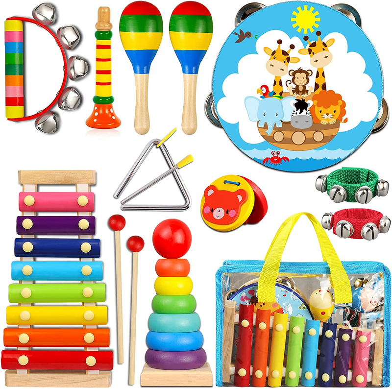 Toddler Musical Instruments,Wooden Percussion Baby Kids Preschool Educational