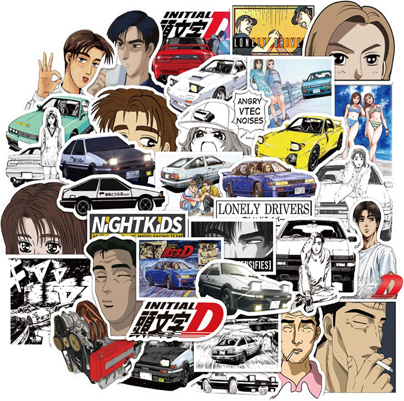 S 50pcs Japanese Cartoon Anime Sticker Pack Vinyl Decals