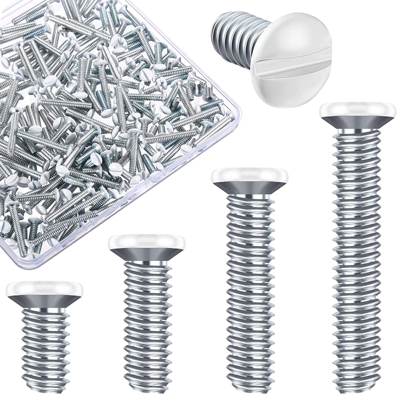 Screws 4 Sizes Electrical Outlet Cover Screws White Screw