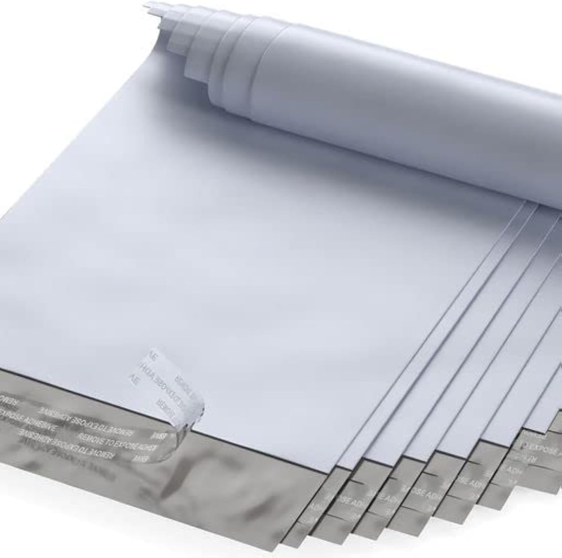 - 5 X 7, 2.5 Mil Thick, Bulk Pack of 100 - WHITE POLY MAILER ENVELOPES, Sel