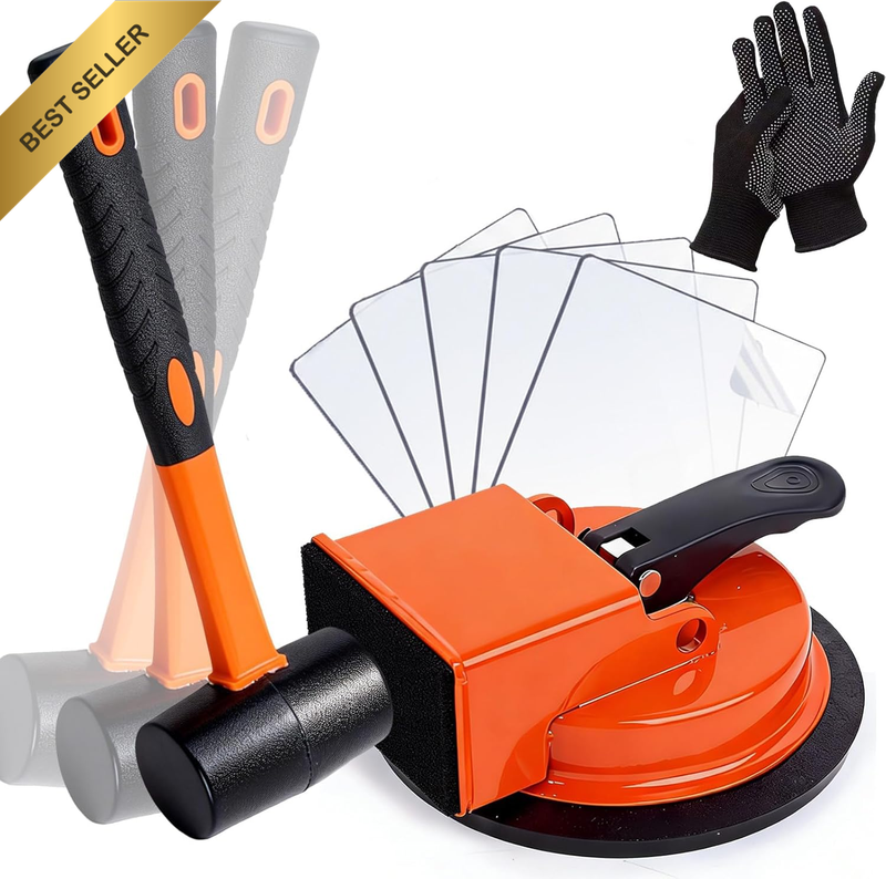Pro Floor Gap Fixer Tool Kit with Gloves – 130LBS Suction Cup Puller, Rubber Mal