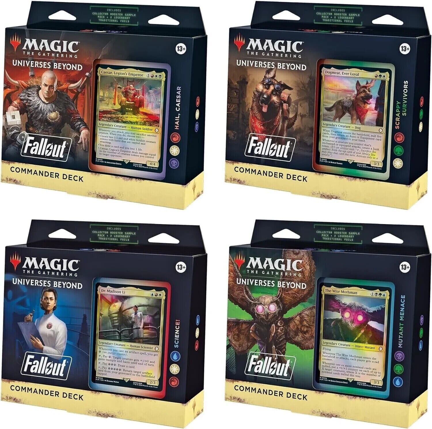 MTG Fallout Commander Deck Set of 4 - Magic the Gathering MTG Fallout Commander Deck Set of 4 - Magic the Gathering