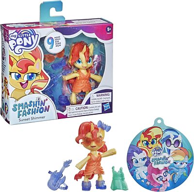 My Little Pony Smashin  Fashion Sunset Shimmer Set -- 3-Inch Poseable Figure