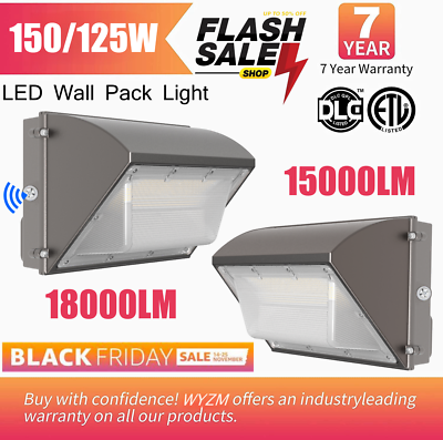 LED WALL PACK Lights Commercial DUSK TO DAWN Outdoor Area Security Lighting