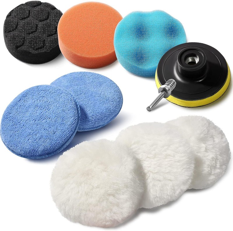 Wool Buffing Polishing Pad Kit, Drill Buffer Attachment 3 Inch New